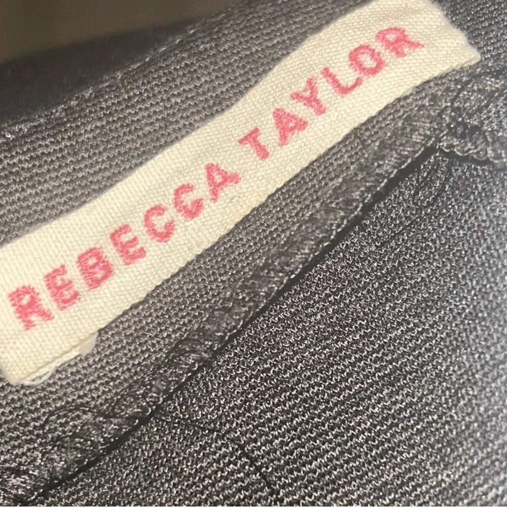 🍀 3 for $25 Rebecca Taylor Pleated Mini Dress Crew Neck Grey Black Small Casual